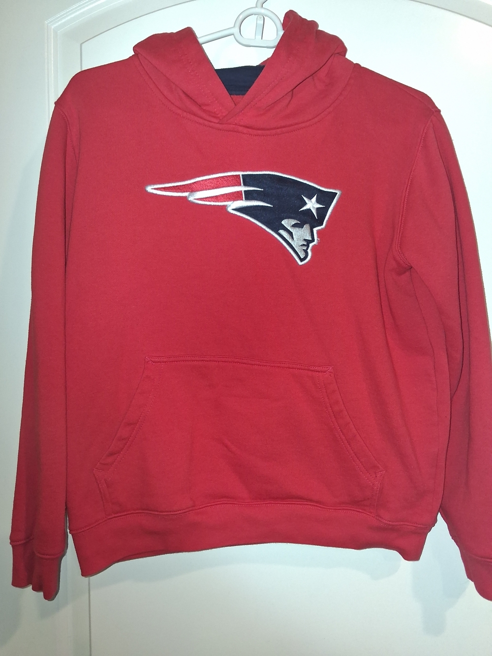 NFL Red Patriots Crewneck Hoodie Sweatshirt